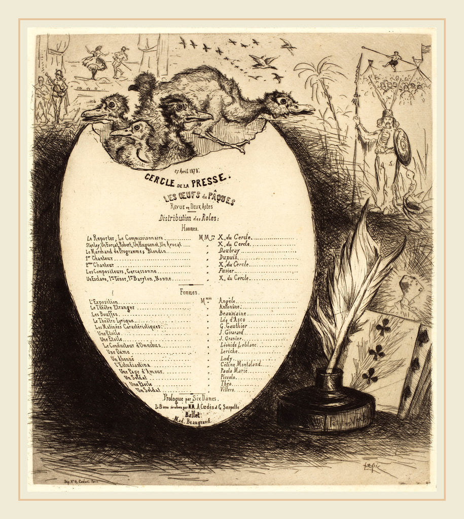 Detail of Les Oeufs de Pâques, 1878 by Vicomte Ludovic Napoléon Lepic