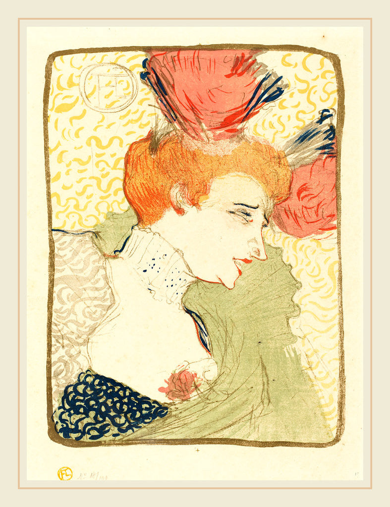 Detail of Bust of Mlle. Marcelle Lender, 1895 by Henri de Toulouse-Lautrec