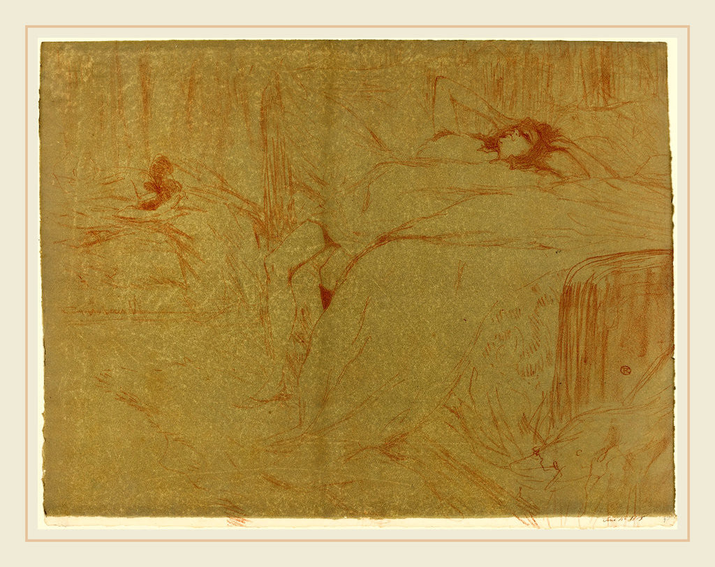 Detail of Woman on Her Back, 1896 by Henri de Toulouse-Lautrec