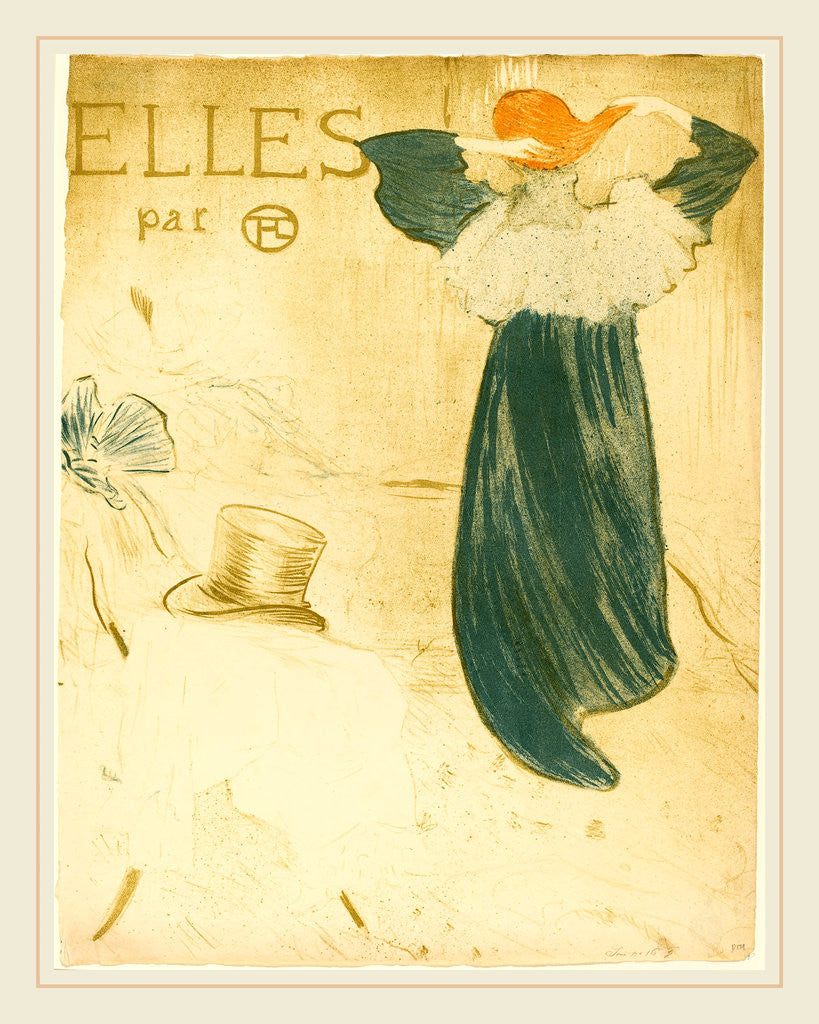 Detail of Frontispiece for Elles, 1896 by Henri de Toulouse-Lautrec