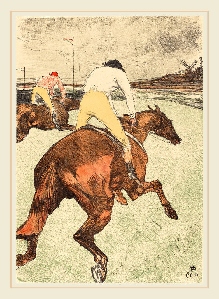 Detail of The Jockey, 1899 by Henri de Toulouse-Lautrec
