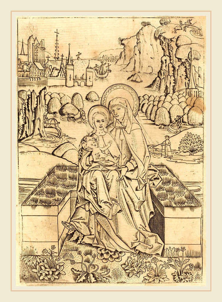 Detail of The Madonna and Child with Saint Anne, c. 1460 by Master of St. Sebastian