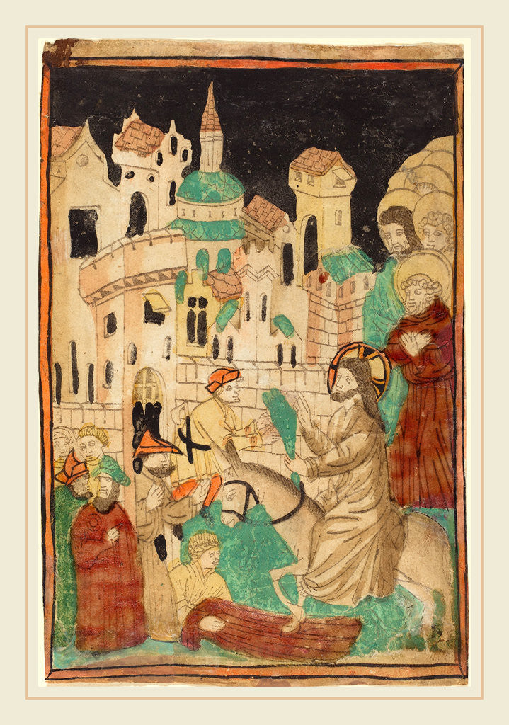 Detail of Christ's Entry into Jerusalem, probably 1450 by Anonymous