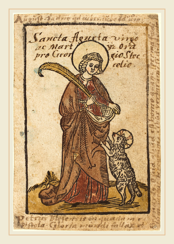 Detail of Saint Agnes, c. 1490 by Anonymous