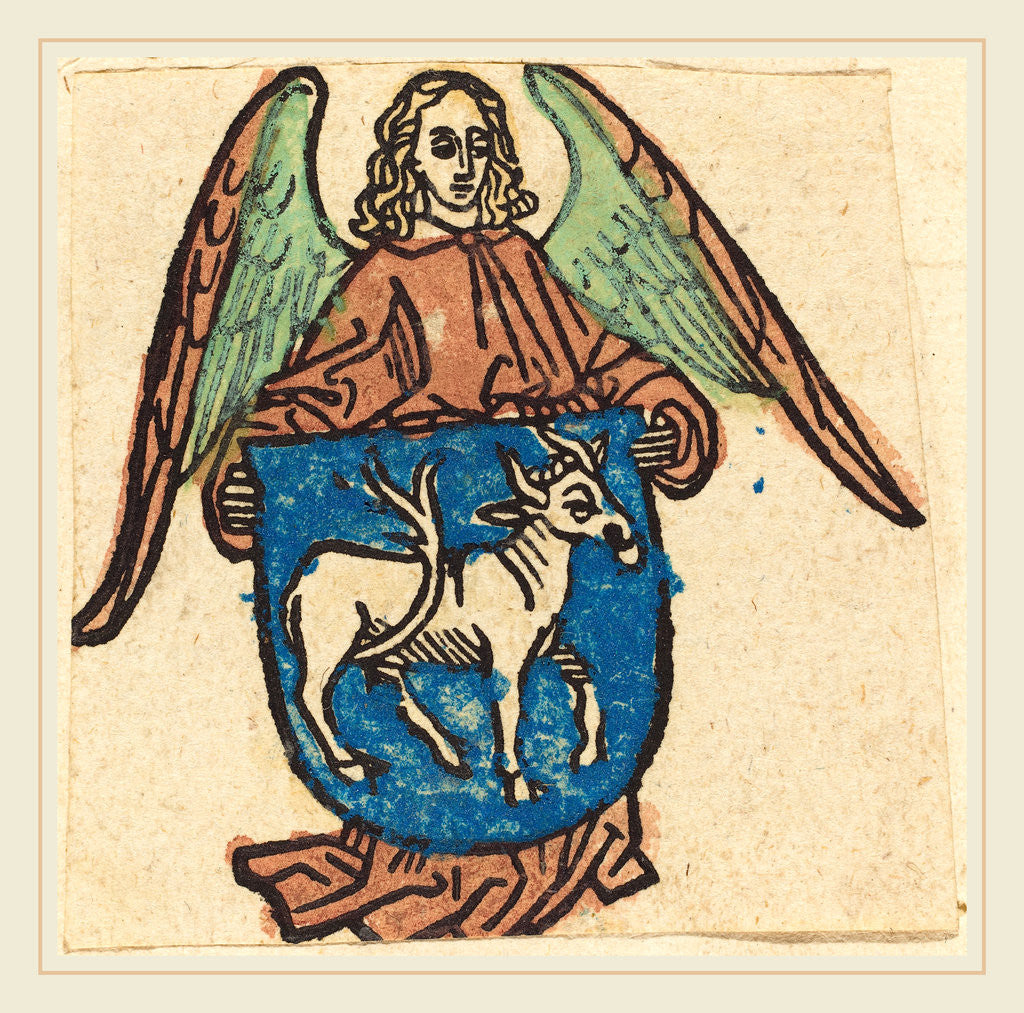 Detail of Bookplate of Hilprand Brandenburg of Bibrach, in or after 1500 by Anonymous