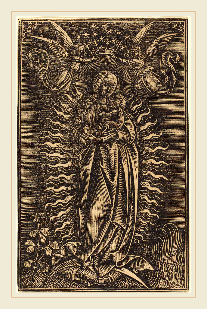 Detail of The Virgin Crowned by Two Angels, c. 1500 by Anonymous