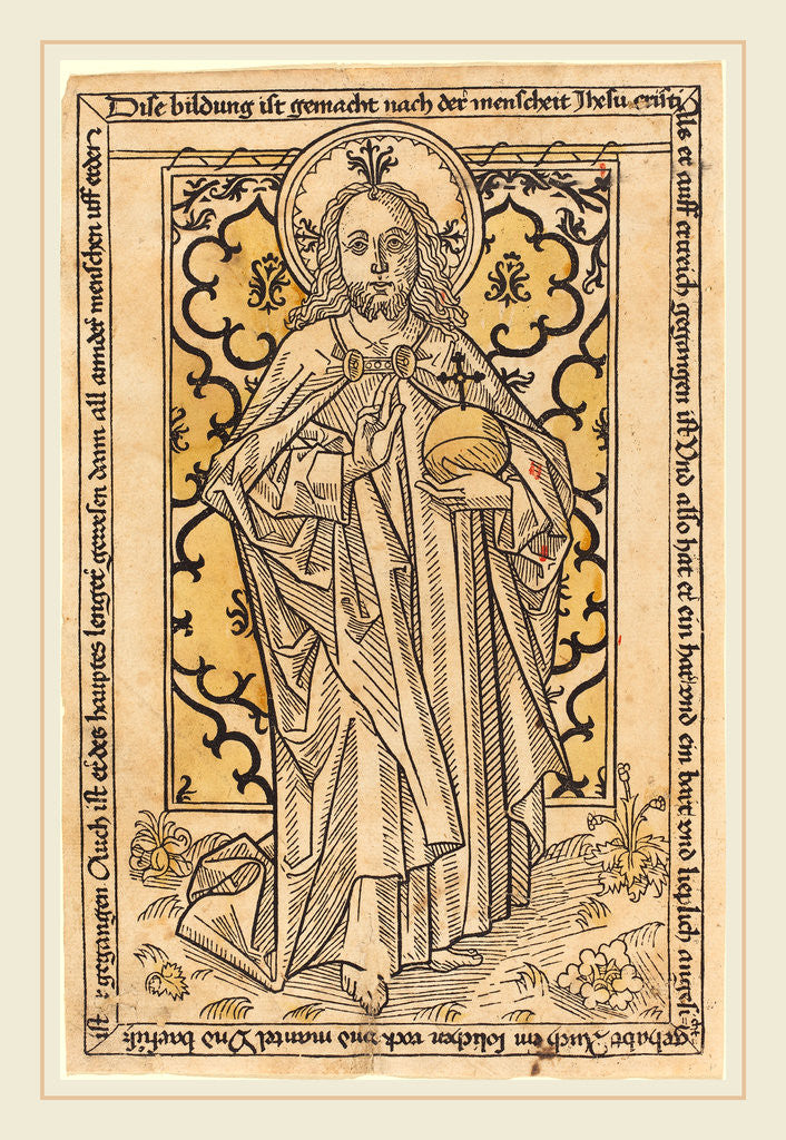 Detail of Christ as Salvator Mundi, c. 1470 by Anonymous