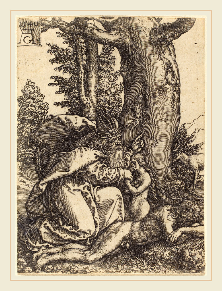 Detail of The Creation of Eve, 1540 by Heinrich Aldegrever