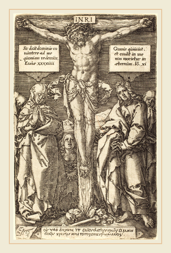 Detail of Christ on the Cross, 1553 by Heinrich Aldegrever