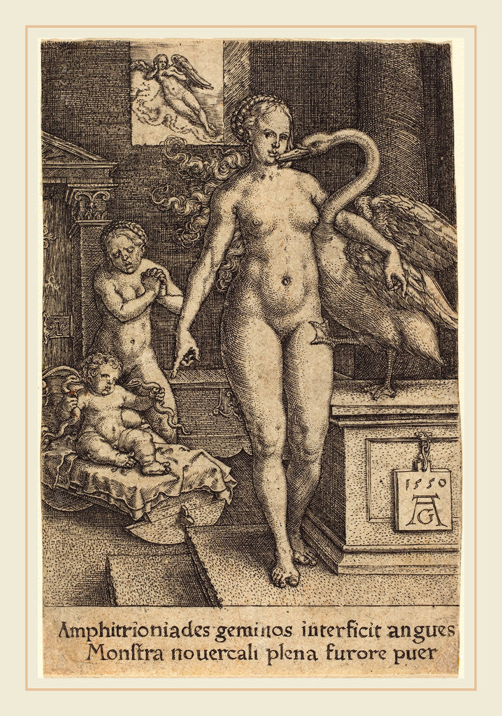 Detail of Hercules as a Child, 1550, by Heinrich Aldegrever
