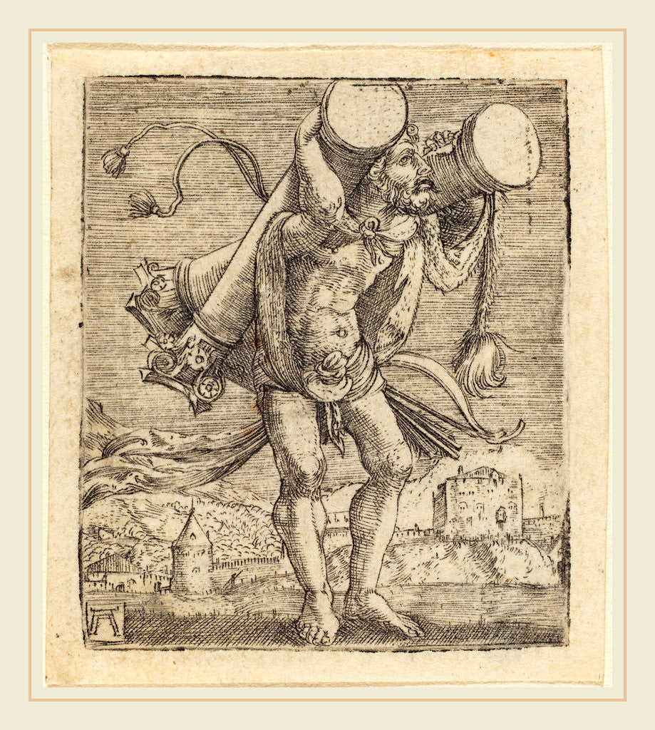 Detail of Hercules Bearing the Column of Gades by Albrecht Altdorfer