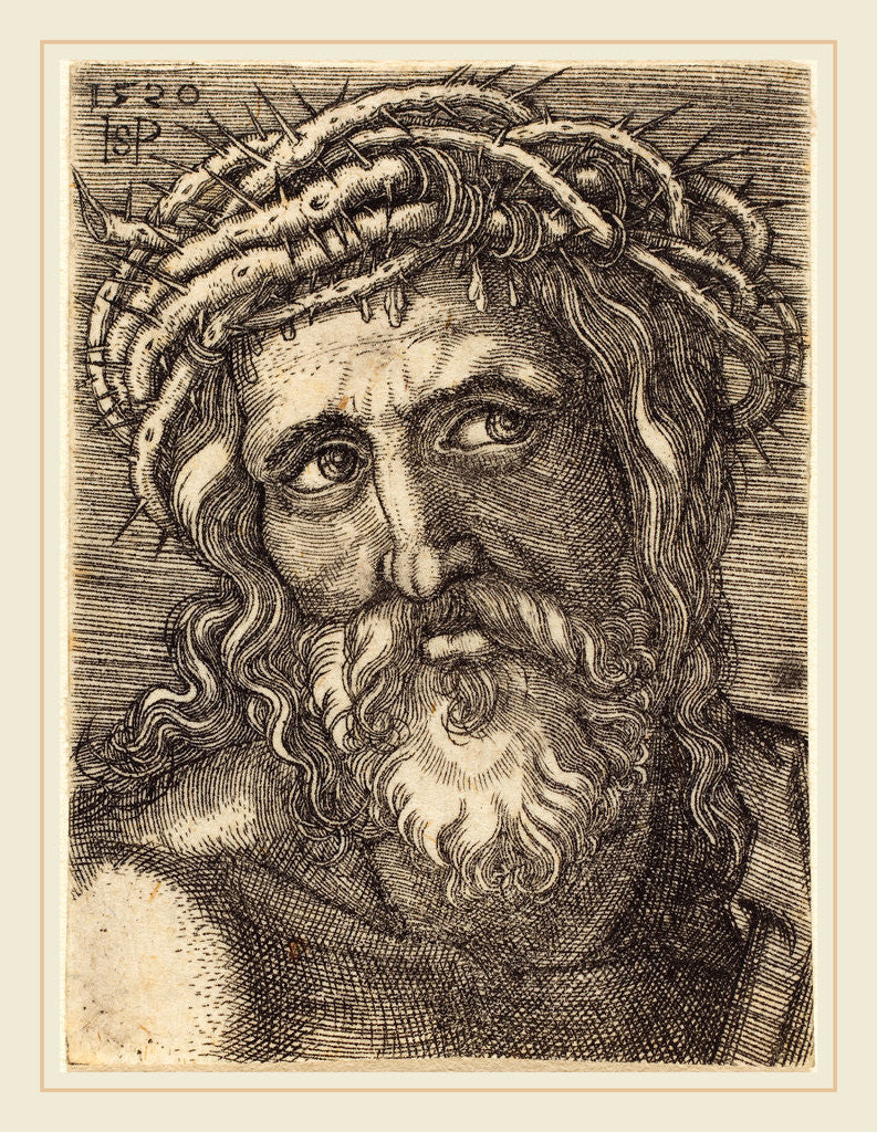 Detail of The Head of Christ, 1520 by Sebald Beham