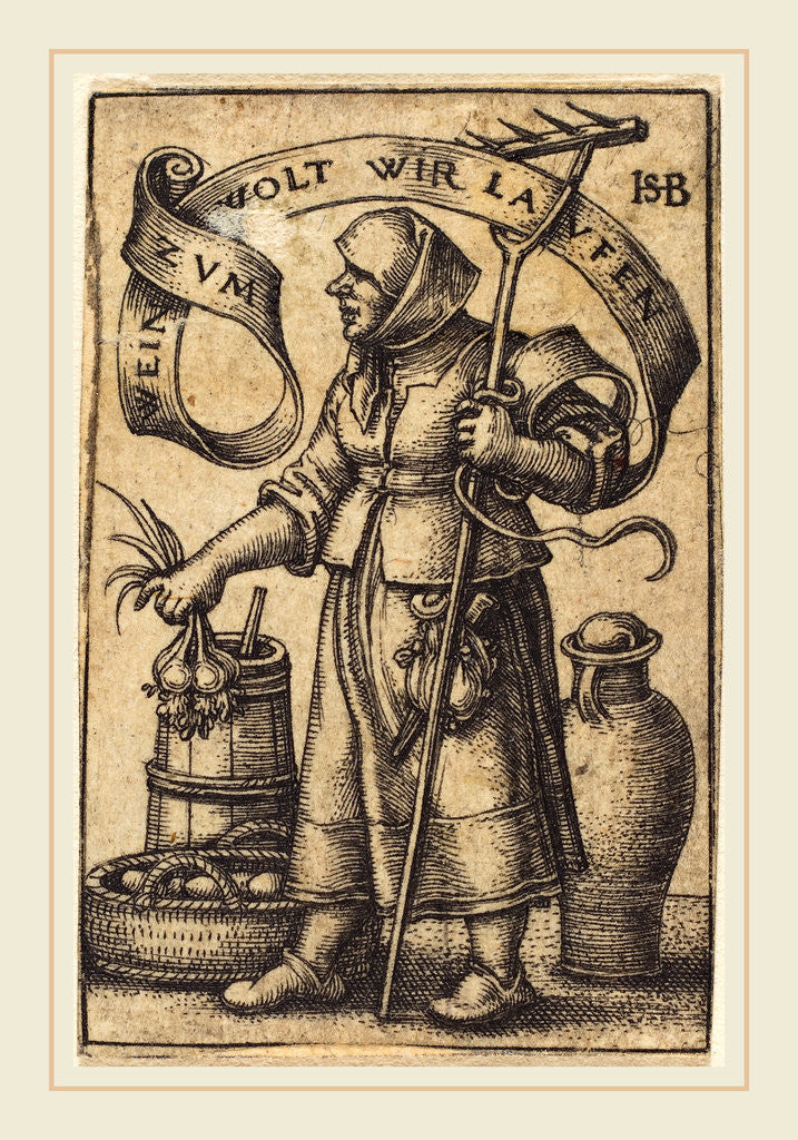 Detail of The Market Woman by Sebald Beham