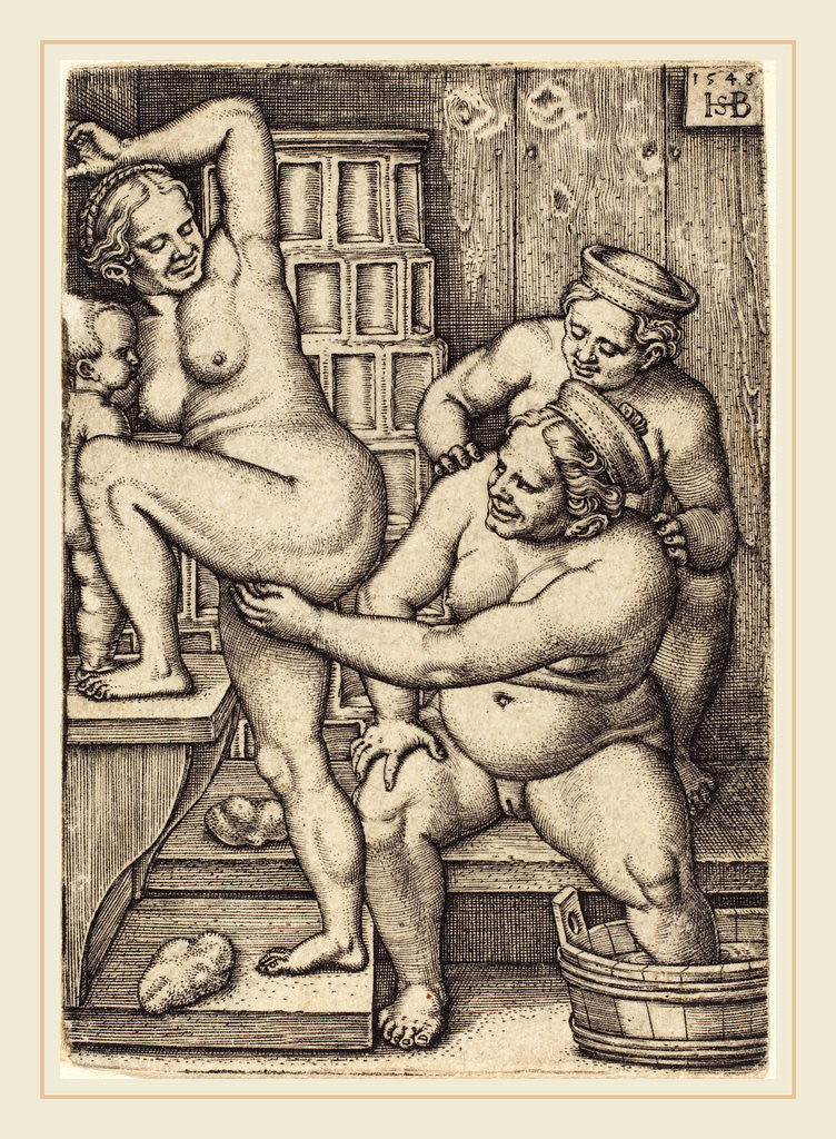 Detail of Three Women Bathing, 1548 by Sebald Beham