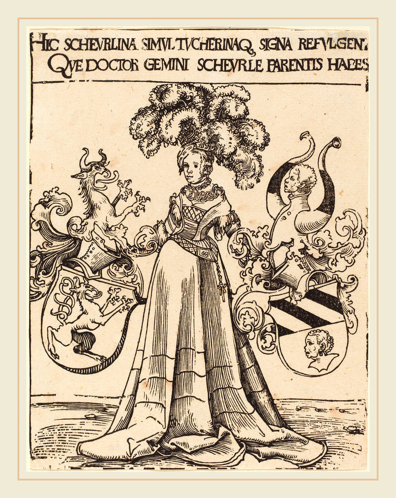 Detail of Bookplate of Scheurl and Tucher by Lucas Cranach the Elder