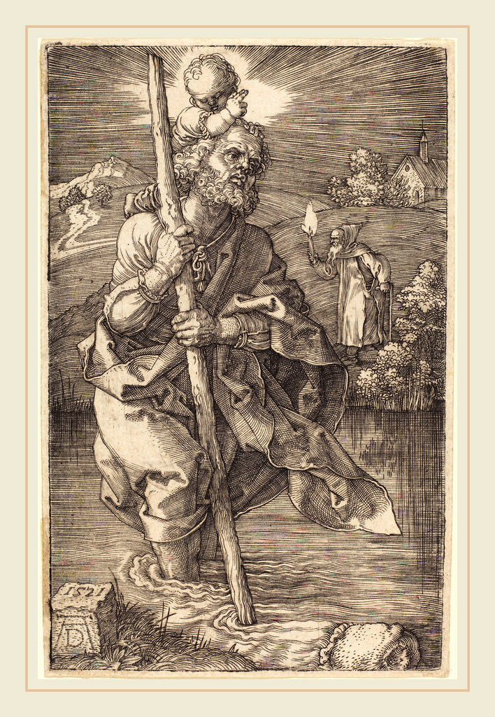 Detail of Saint Christopher Facing Right, 1521 by Albrecht Dürer