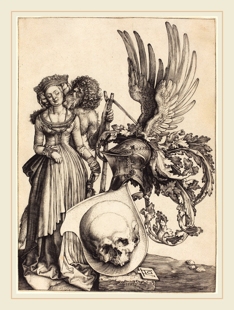 Detail of Coat of Arms with a Skull, 1503 by Albrecht Dürer