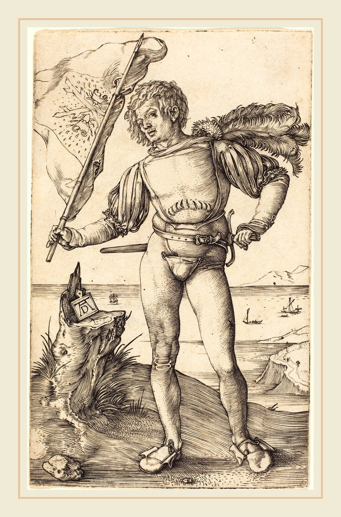 Detail of Standard Bearer by Albrecht Dürer