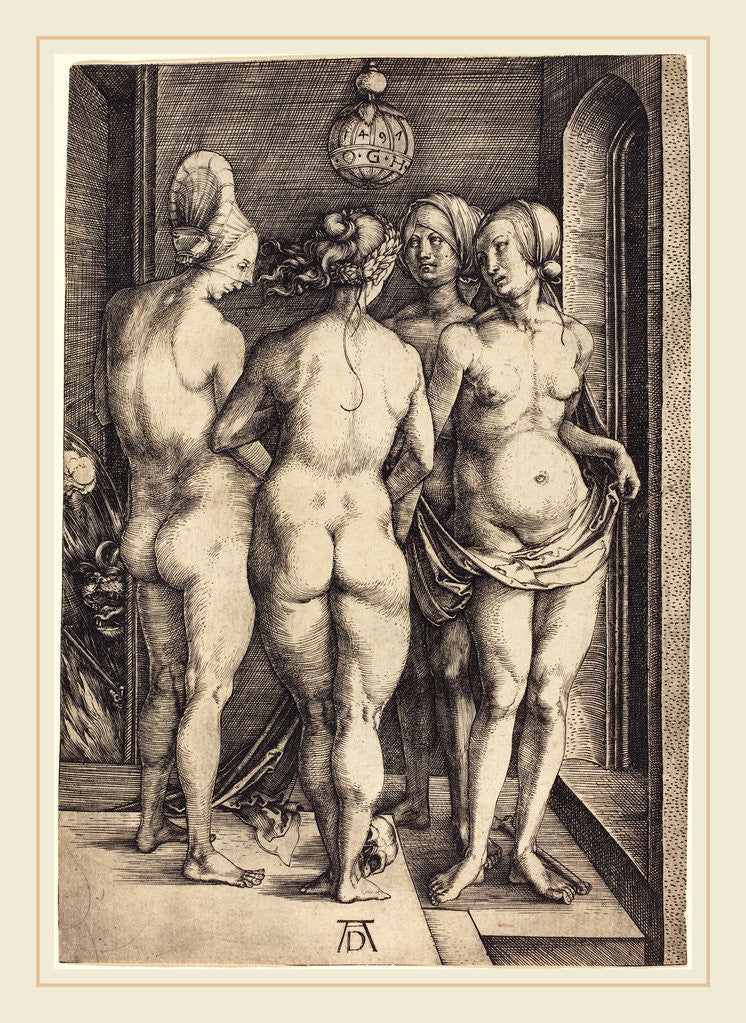 Detail of Four Naked Women, 1497 by Albrecht Dürer