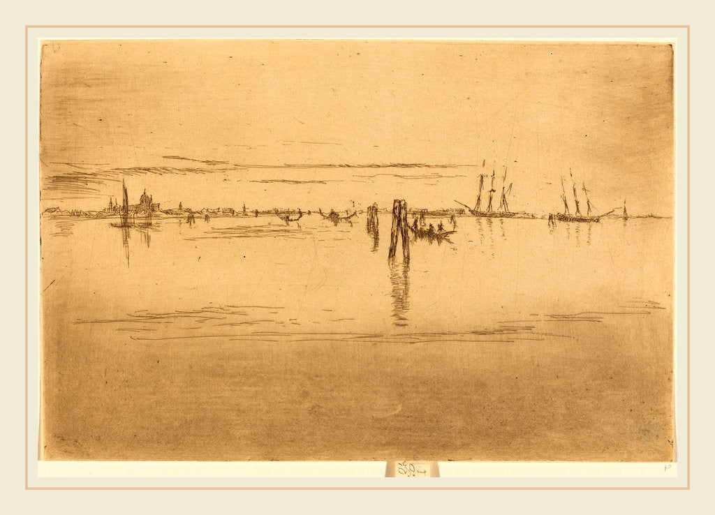 Detail of Long Lagoon, 1880 by James McNeill Whistler