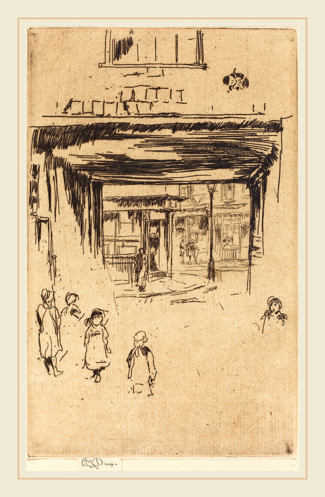 Detail of Drury Lane by James McNeill Whistler