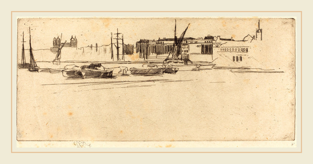 Detail of The White Tower, c. 1875 by James McNeill Whistler