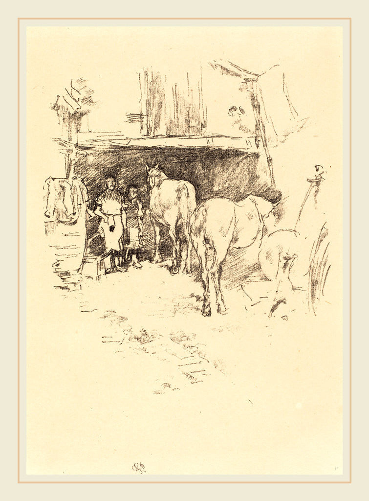 Detail of The Smith's Yard, 1895 by James McNeill Whistler