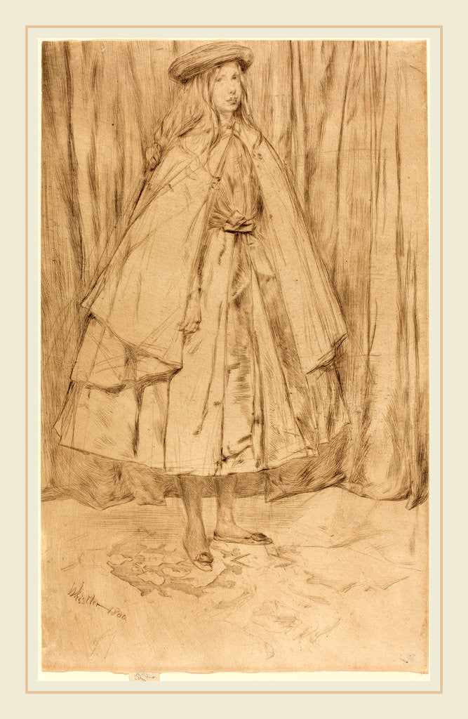 Detail of Annie Haden, 1860 by James McNeill Whistler