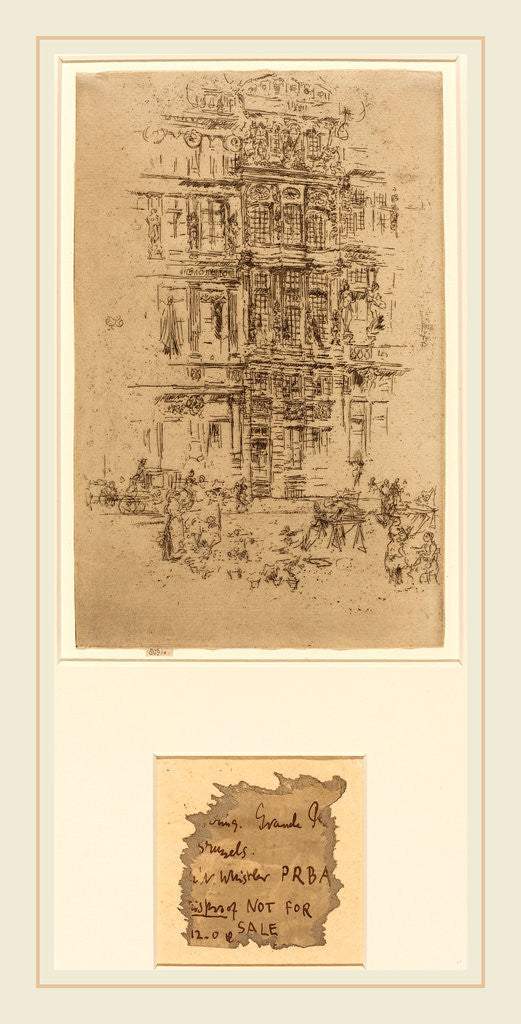 Detail of Palaces, Brussels, 1887 by James McNeill Whistler