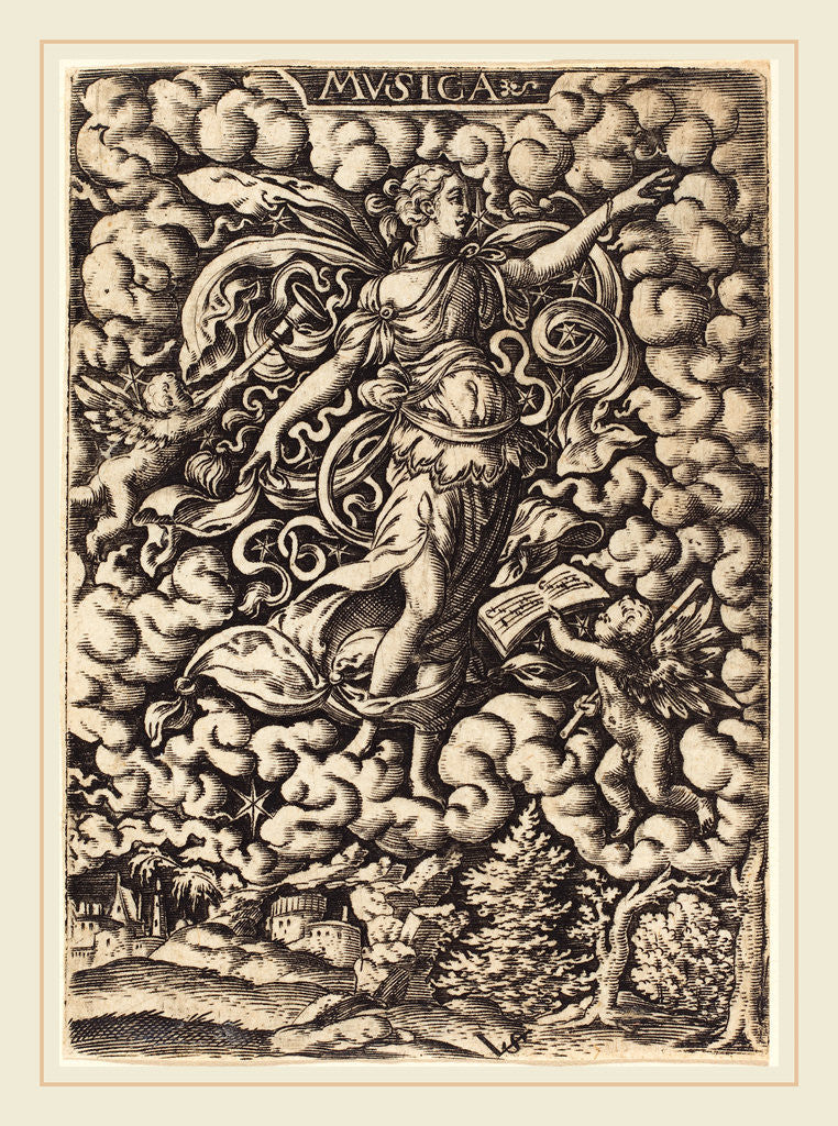 Detail of Mvsica by Virgil Solis