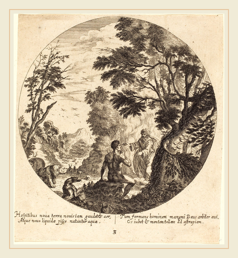 Detail of God Creating Man, 1665 by Georg Andreas Wolfgang the Elder