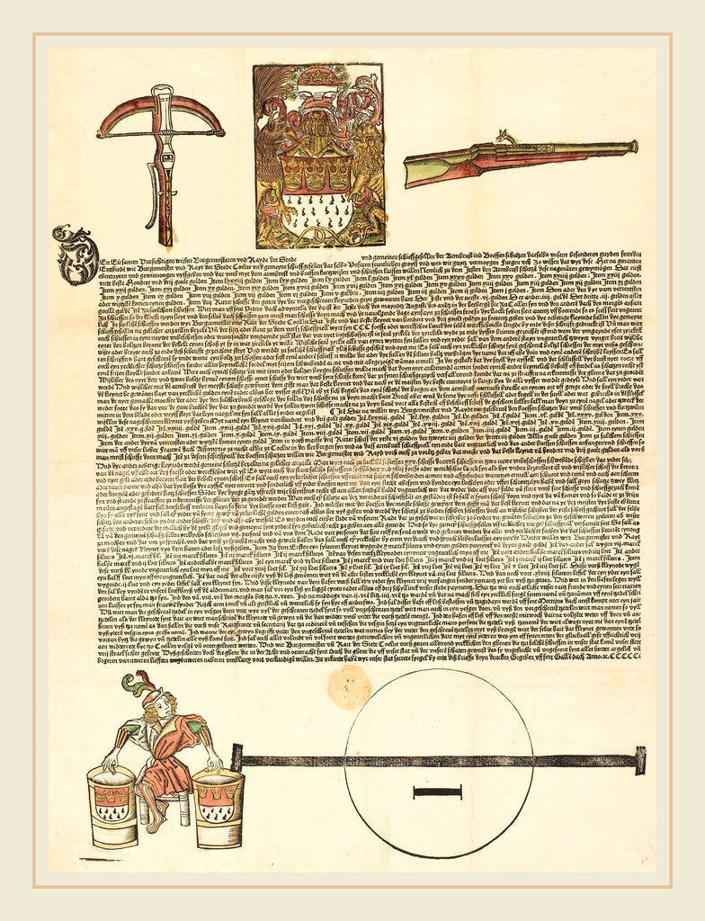 Detail of Broadside: An Invitation to an Arms Competition, in or after 1501 by Anonymous
