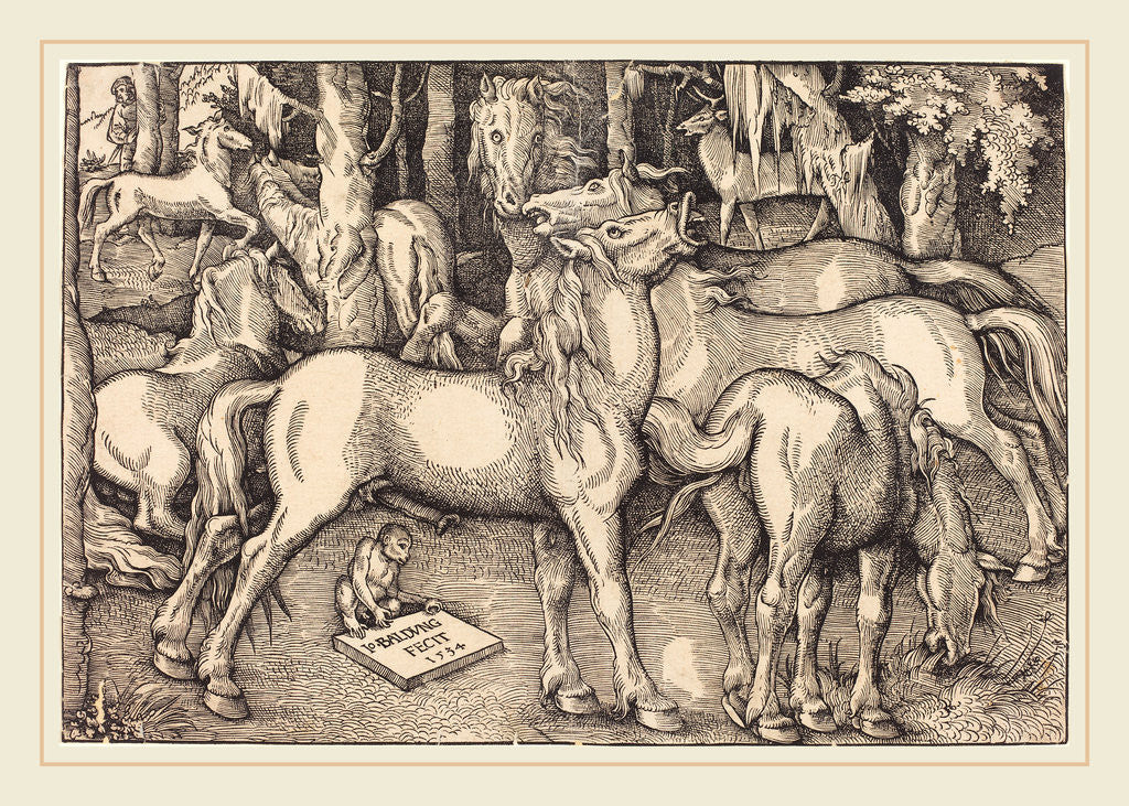 Detail of Group of Seven Horses, 1534 by Hans Baldung Grien