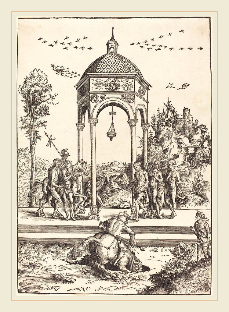 Detail of Marcus Curtius Plunging into the Chasm by Lucas Cranach the Elder