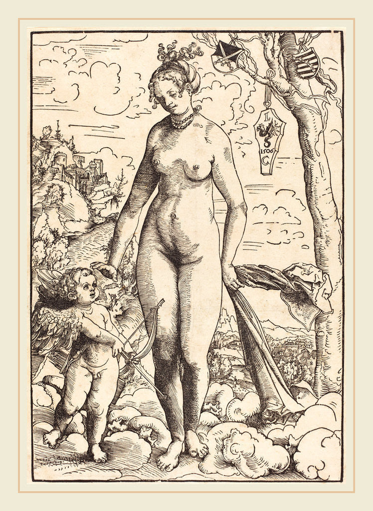 Detail of Venus and Cupid, dated 1506 by Lucas Cranach the Elder