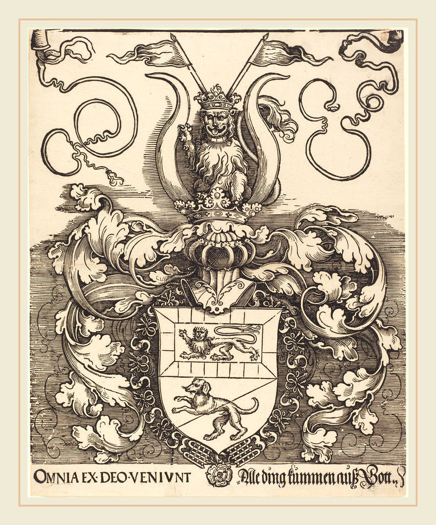 Detail of Coat of Arms of Lorenz Staiber, probably 1520-1521 by Albrecht Dürer