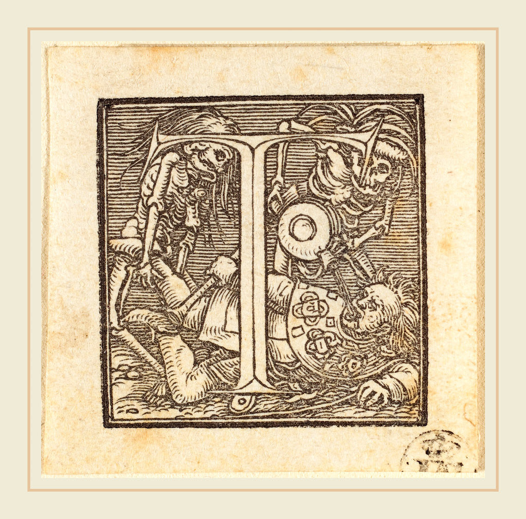 Detail of Letter T by Hans Holbein the Younger