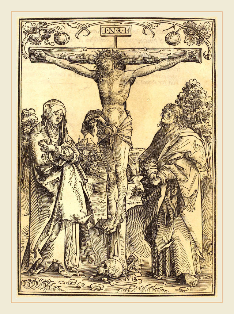 Detail of Christ on the Cross with Mary and John by Wolf Traut