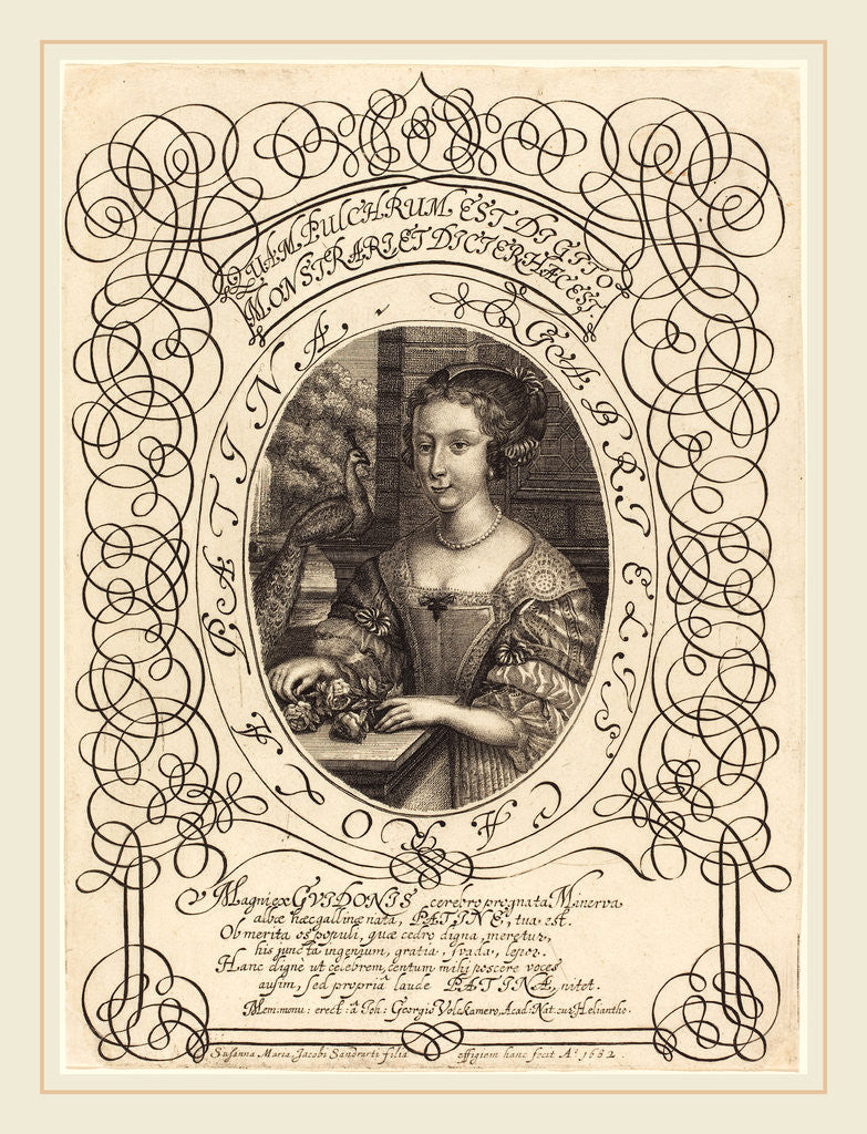 Detail of Gabrielle Carola Patina, c. 1682 by Susanne Maria von Sandrart