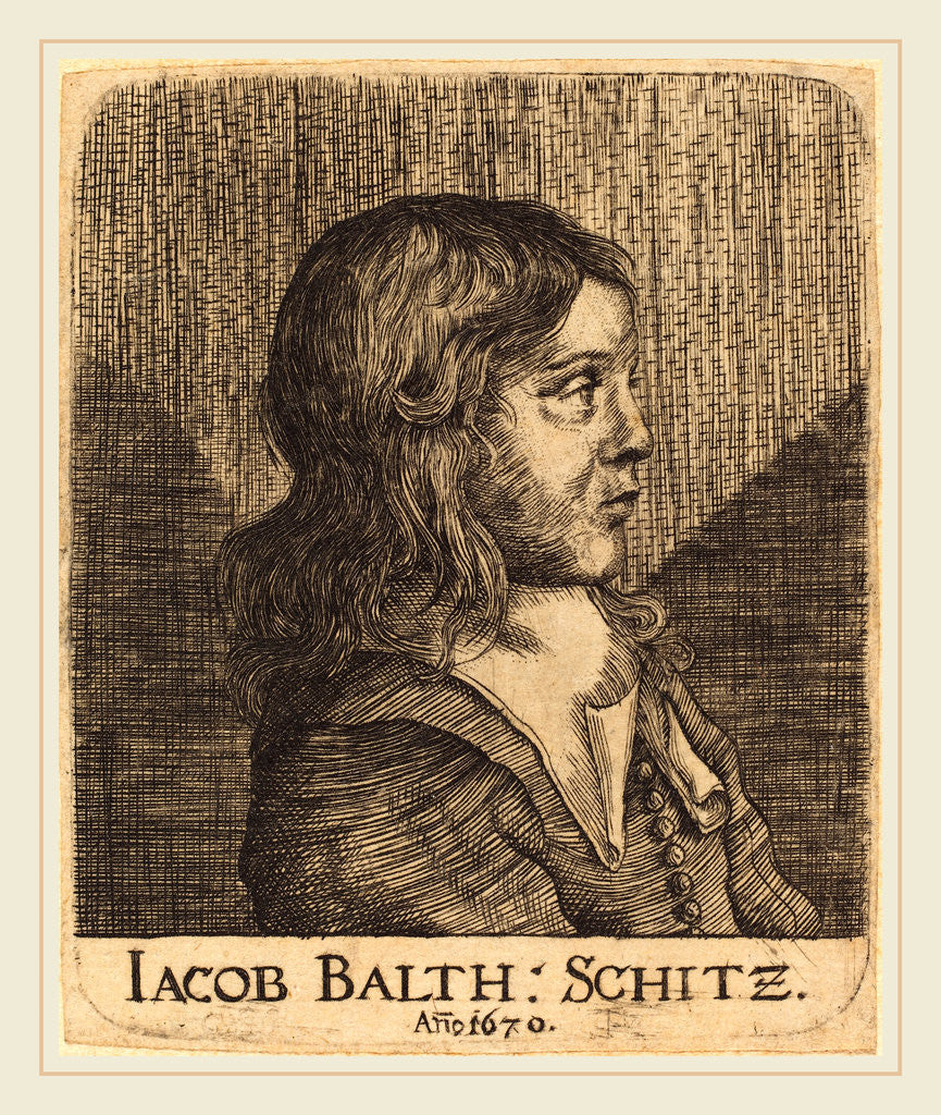 Detail of Jacob Balthazar Schitz, 1670 by Anonymous