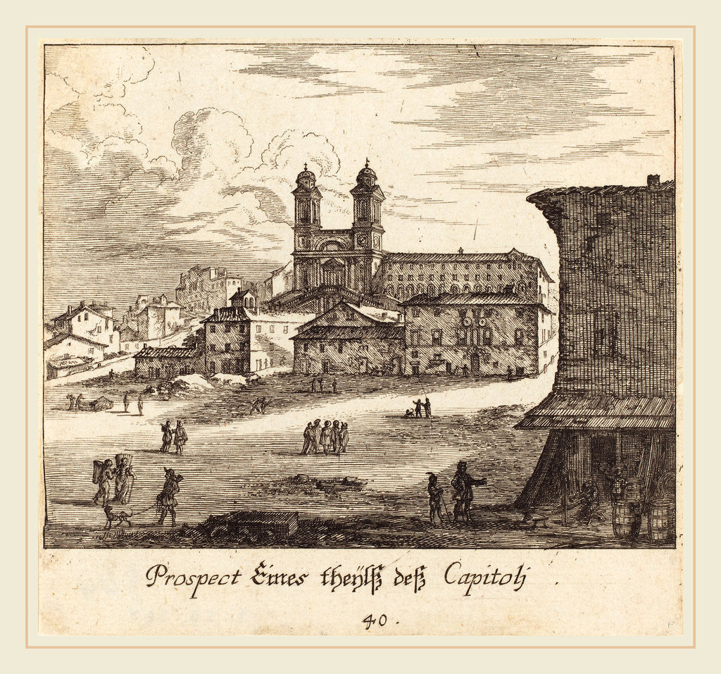 Detail of City View, 1681 by Melchior Küsel