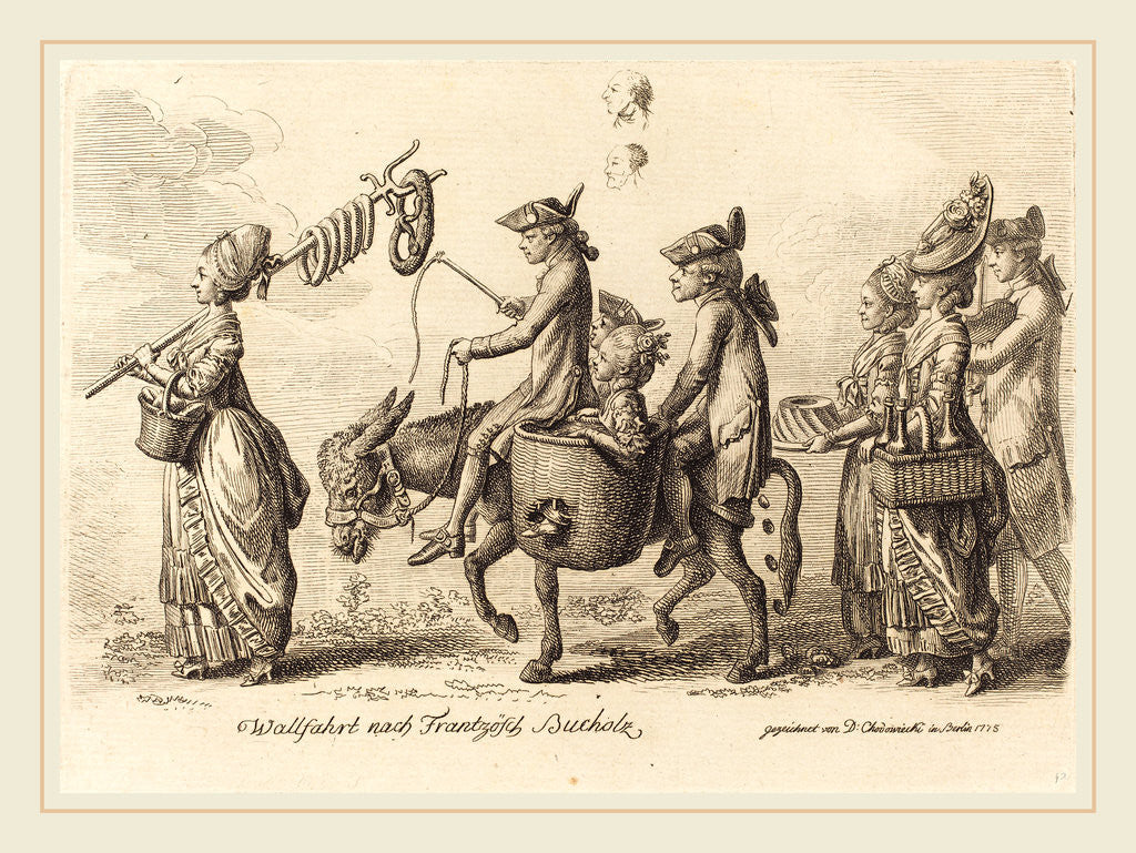 Detail of Pilgrimage to French Bucholz, 1775 by Daniel Nikolaus Chodowiecki