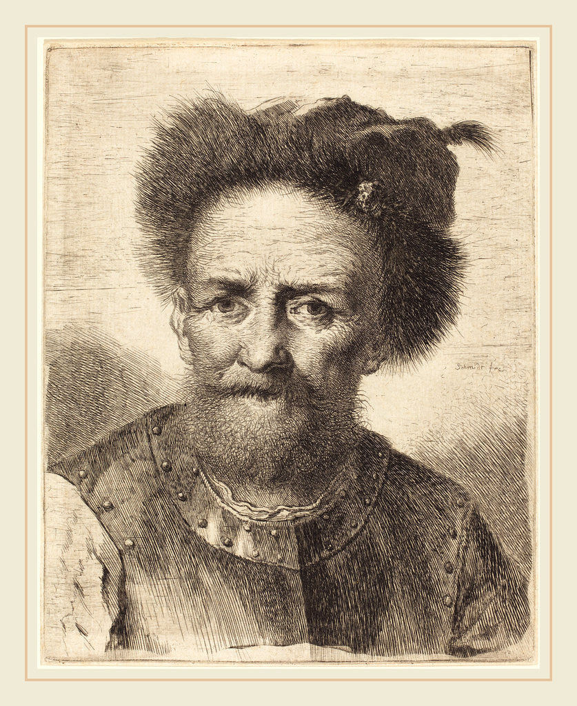 Detail of The Old Soldier, c. 1750 by Georg Friedrich Schmidt