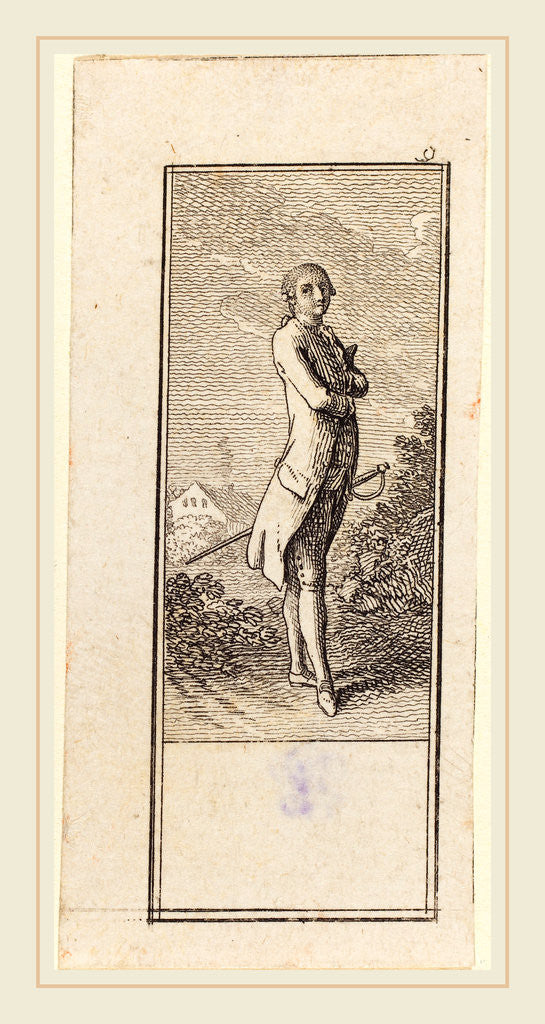 Detail of Young Man Bareheaded, with Sword, 1784 by Daniel Nikolaus Chodowiecki