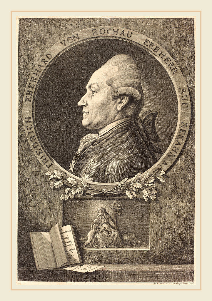 Detail of F.E. von Rochow, 1777 by Daniel Nikolaus Chodowiecki