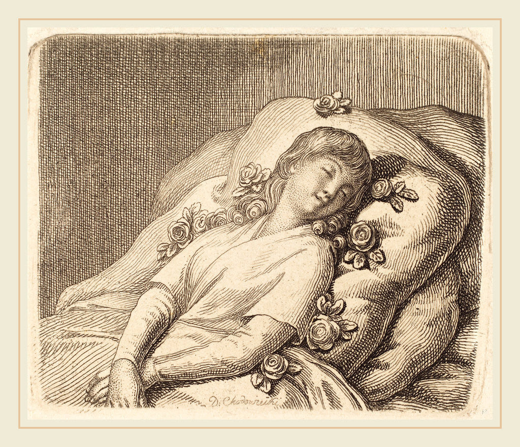 Detail of Dreaming on Roses, 1790 by Daniel Nikolaus Chodowiecki