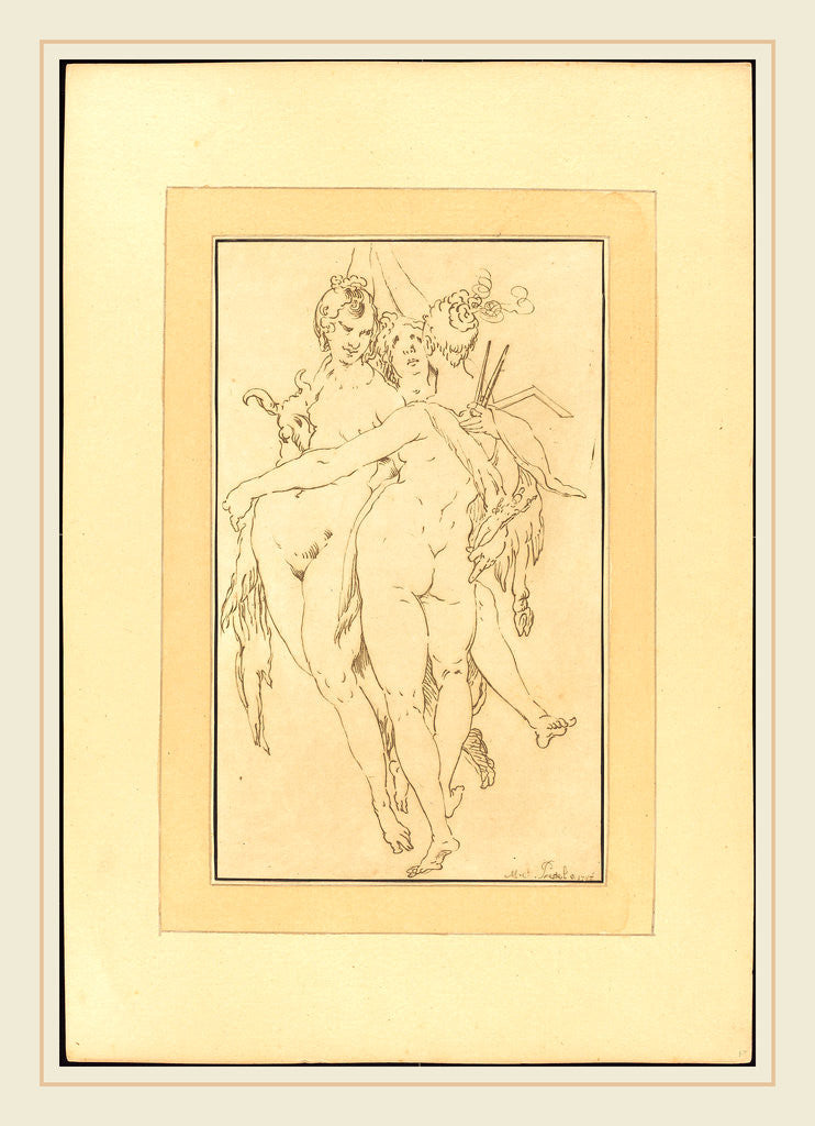 Detail of Sculpture, Painting, Architecture by Johann Gottlieb Prestel