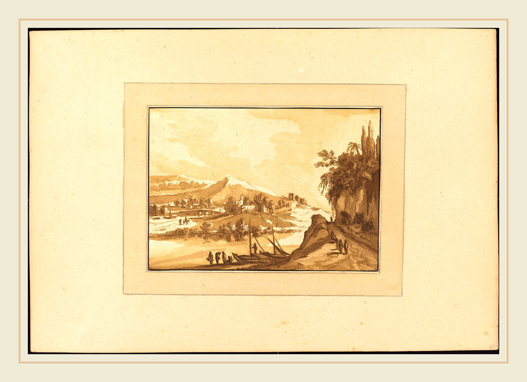 Detail of Mountain Landscape by Katharina Prestel