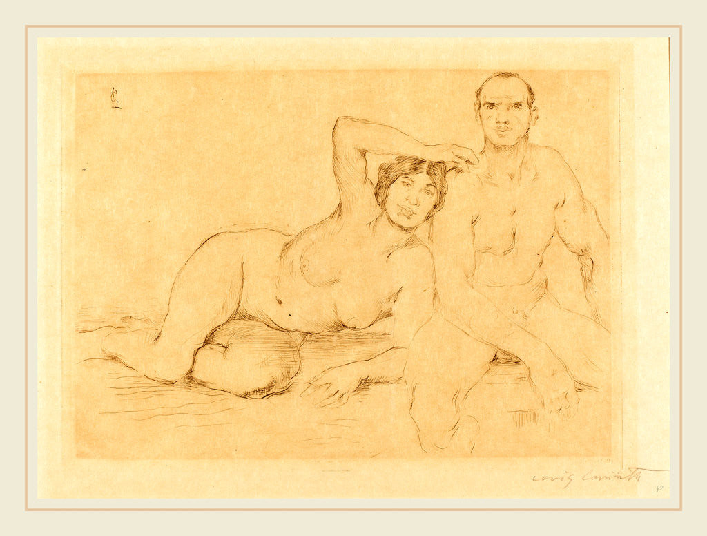 Detail of Two Nudes by Lovis Corinth
