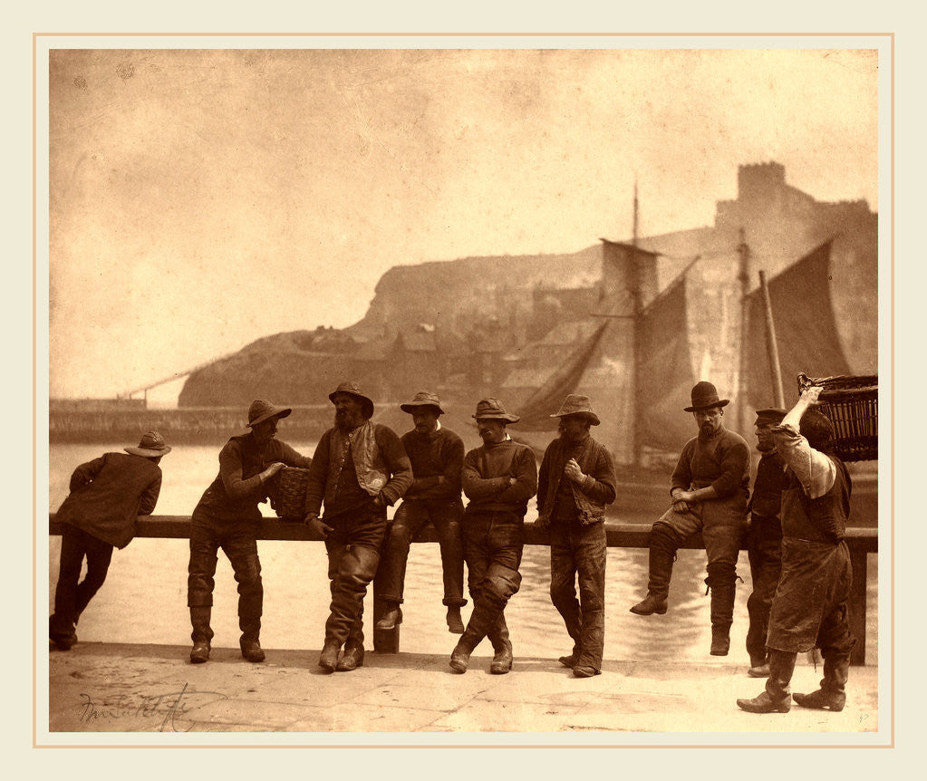 Detail of Whitby Fishermen by Frank Meadow Sutcliffe